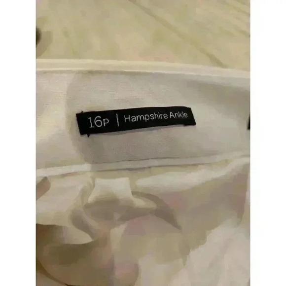 Talbots Women's Ankle Pants 16P Petite White Straight Leg Casual - Picture 8 of 10